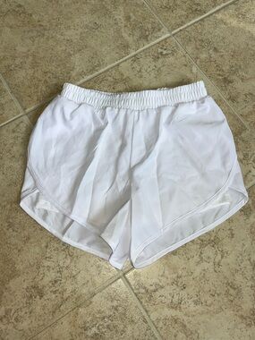 SHEIN White Women's Athletic Shorts with Elastic Waist